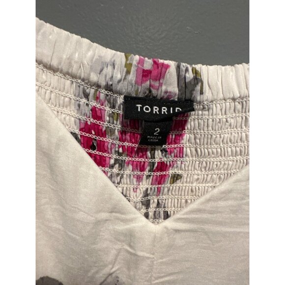 Torrid Women’s 2 (18–20) Floral Midi Dress Smocked Back Cottagecore Chic - Picture 4 of 9